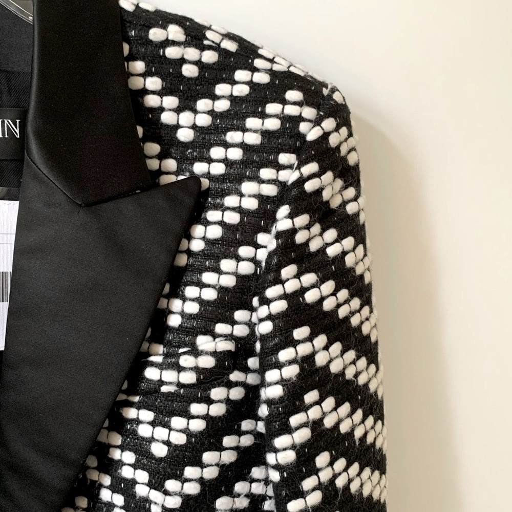 BALMAIN Blazer Tweed Chevron wool - Picture 10 of 15
